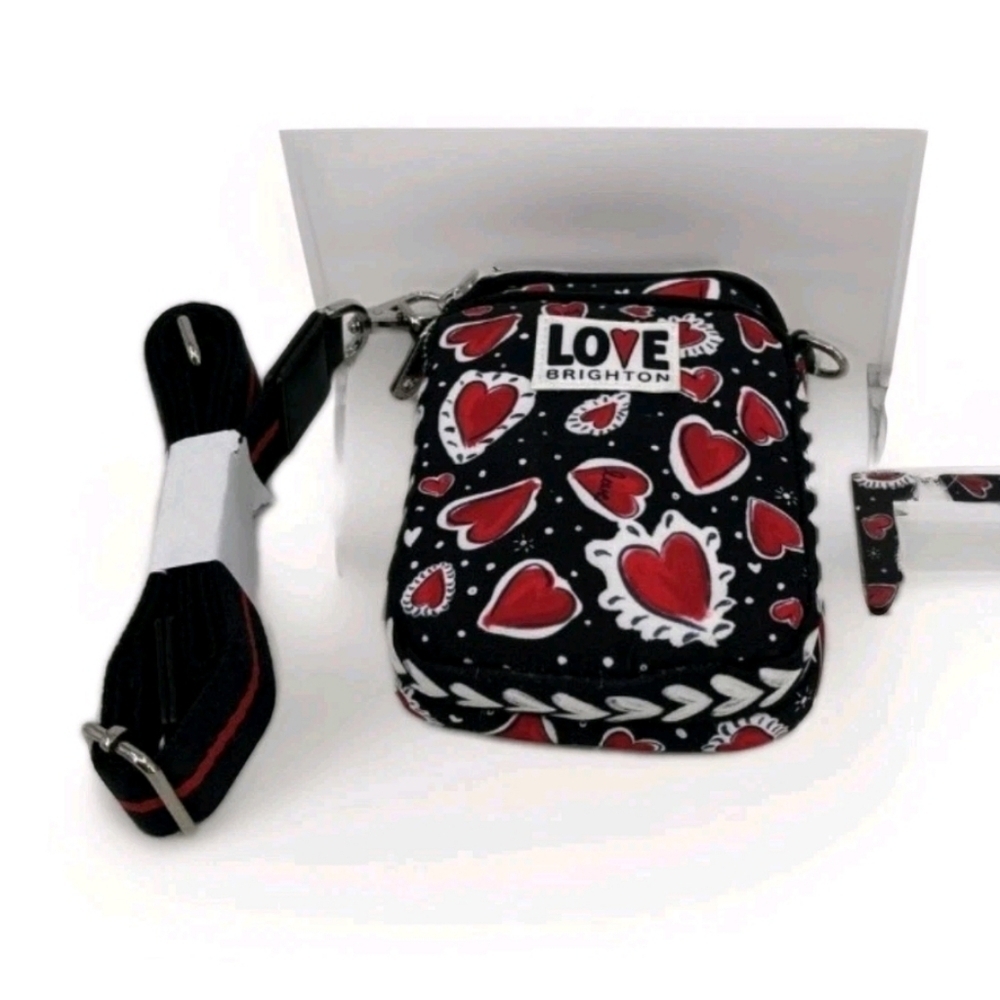 Brighton Hearts A Flutter Crossbody Utility Bag NWT - Picture 2 of 8